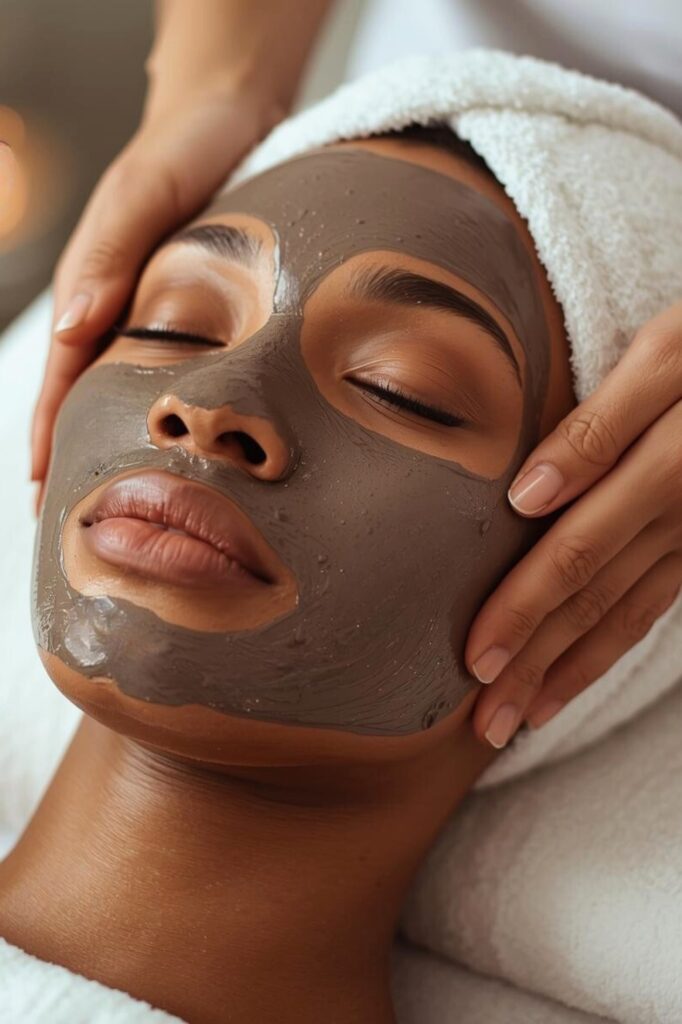 women in a mud facial mask Carol Stream IL