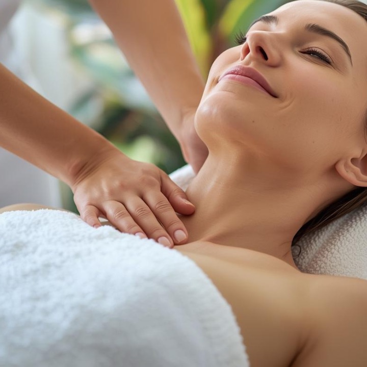 lady at spa for skincare firming exfoliation in carol stream